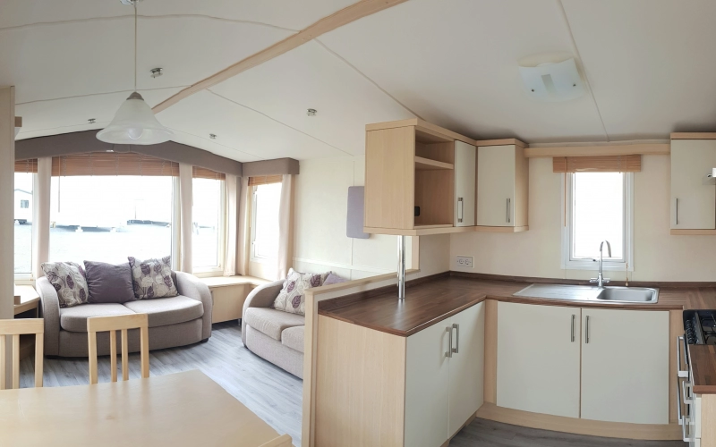 pièce de vie mobil-home en Normandie