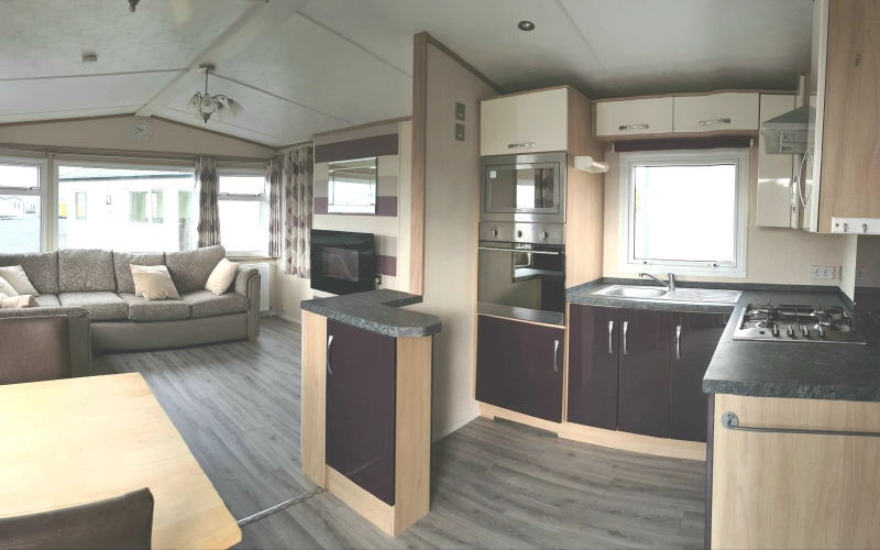 pièce de vie mobil-home en Normandie