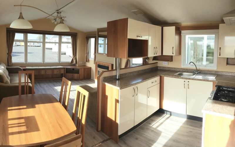 pièce de vie mobil-home en Normandie