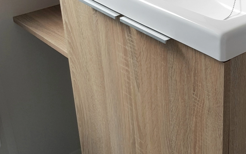 Salle de bain mobil-home en Normandie