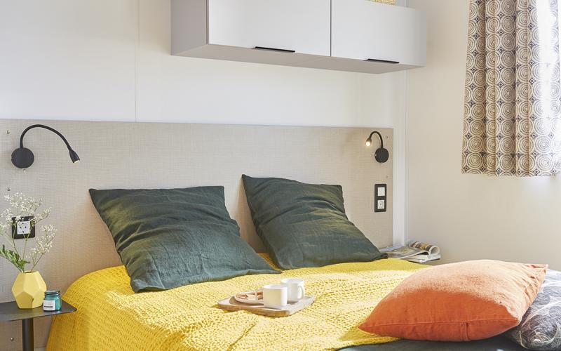 VACANCES GRAND LARGE 3 - chambre parent mobil-home en Normandie