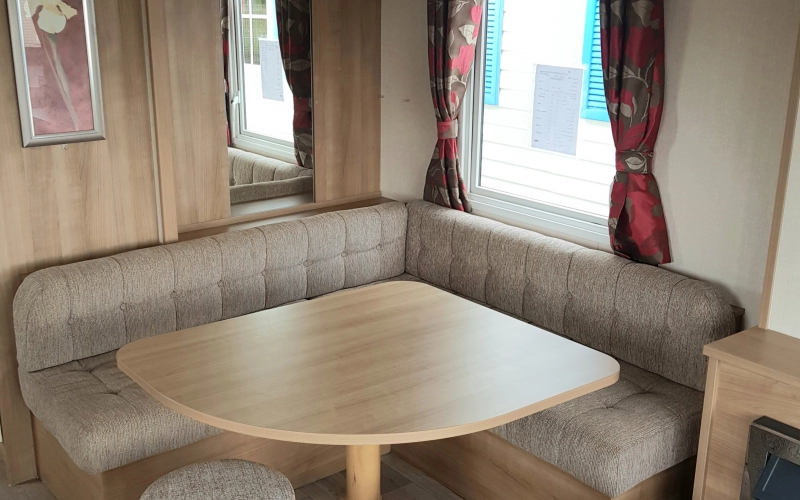 coin repas mobil-home en Normandie