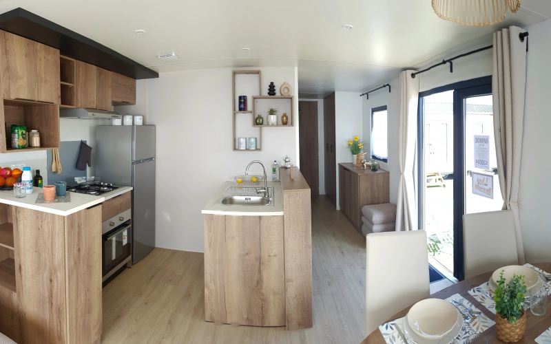 cuisine mobil-home en Normandie