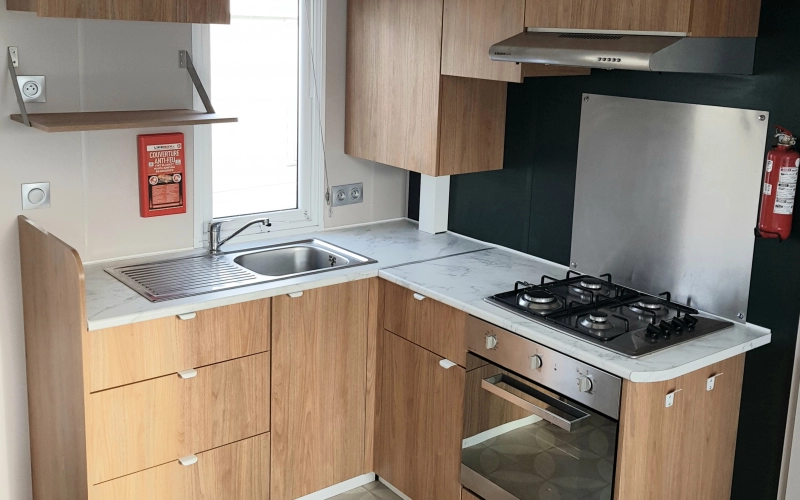 cuisine mobil-home en Normandie