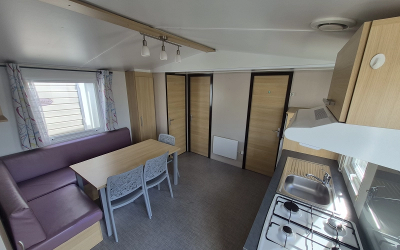 pièce de vie mobil-home en Normandie