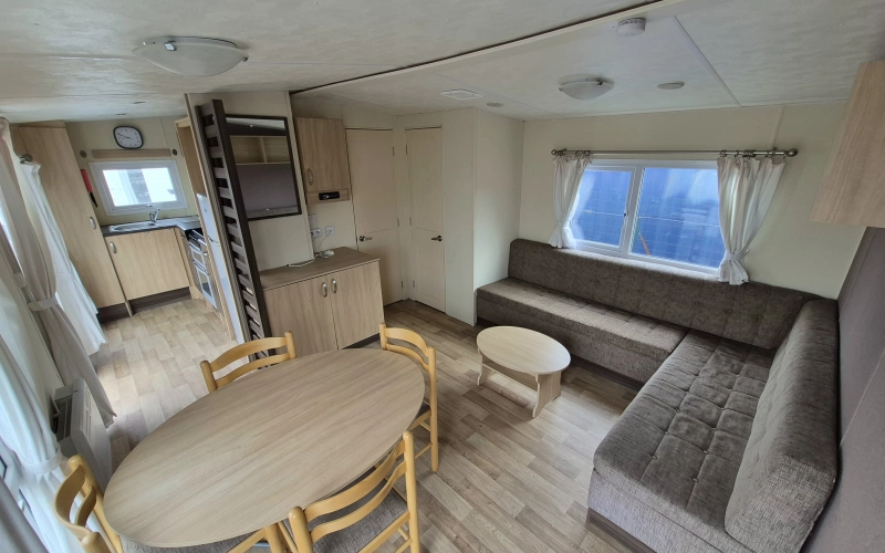 pièce de vie mobil-home en Normandie