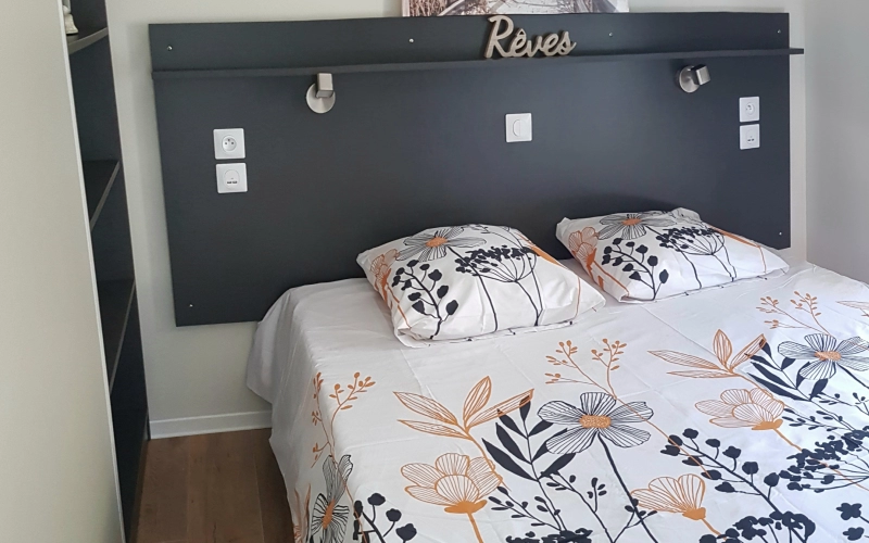 Chambre 1 mobil-home en Normandie