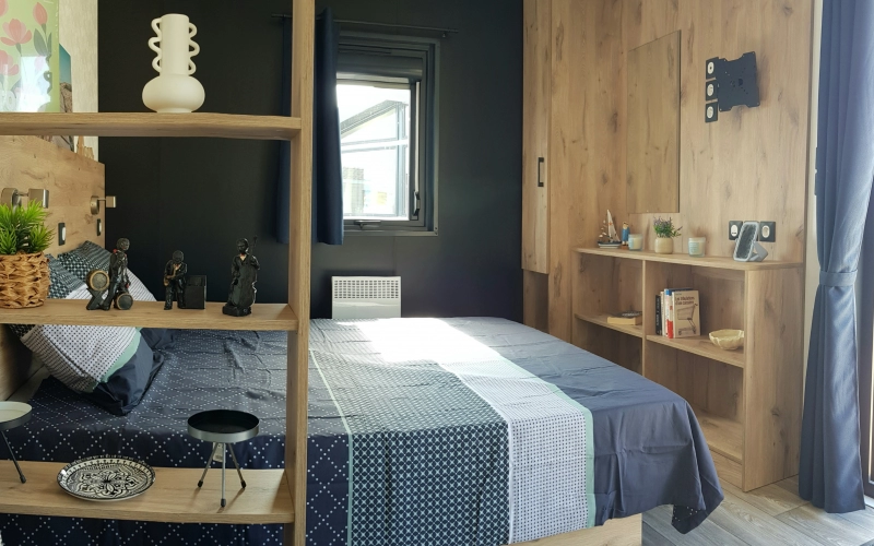 Espace nuit  mobil-home en Normandie