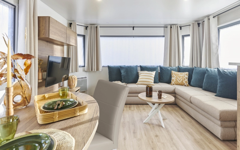 Salon mobil-home en Normandie
