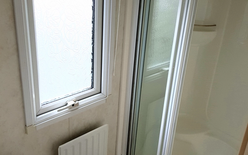 Salle de bain mobil-home en Normandie