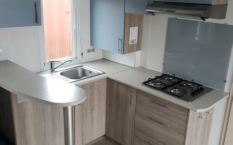 cuisine mobil-home en Normandie
