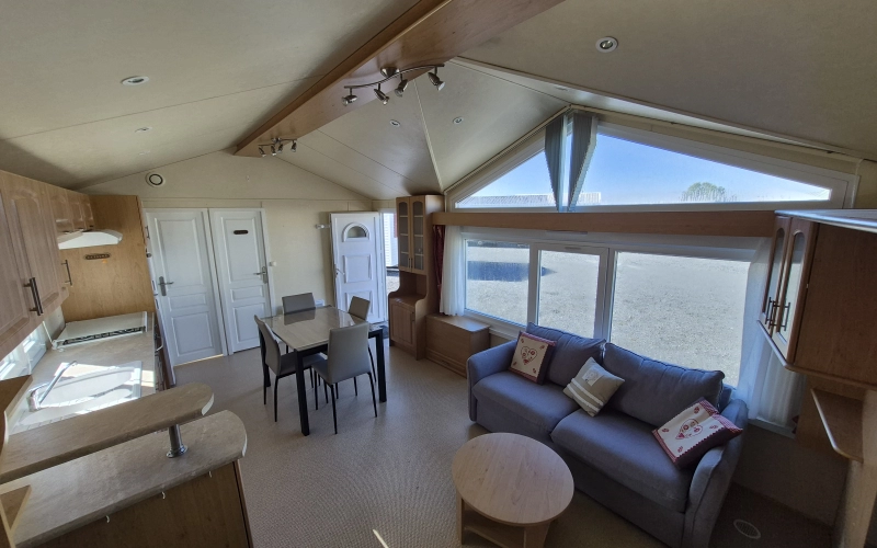 pièce de vie mobil-home en Normandie