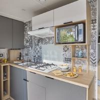LODGE LO 87 - cuisine  - Vente mobil-homes neuf et occasion en Normandie