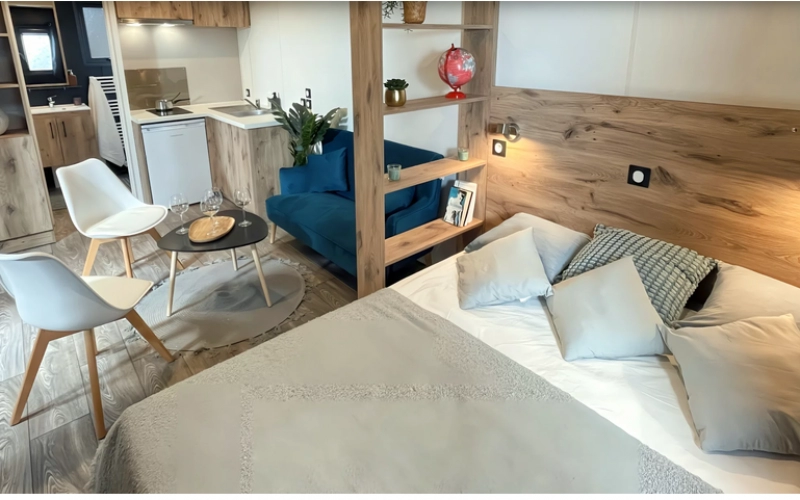 Chambre 1 mobil-home en Normandie