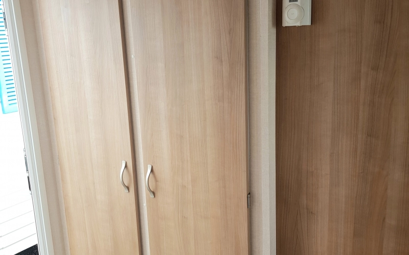 Placard entrée mobil-home en Normandie