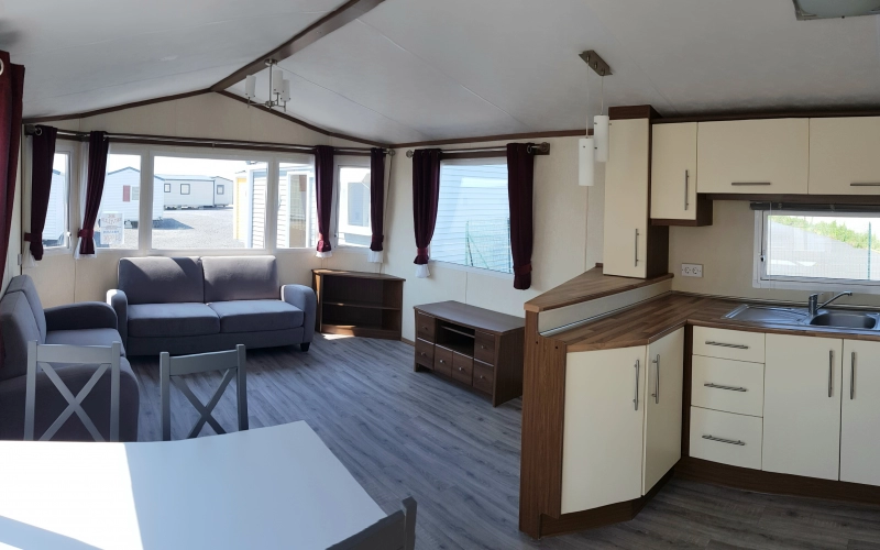 pièce de vie mobil-home en Normandie