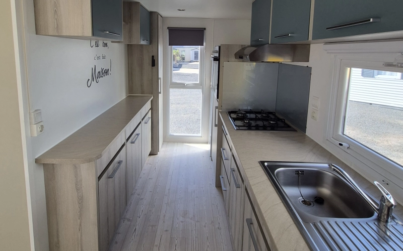 cuisine mobil-home en Normandie