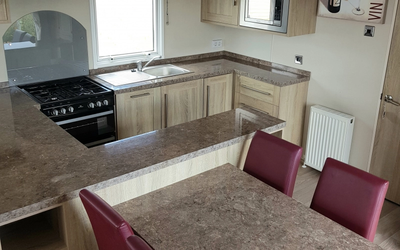 coin repas mobil-home en Normandie