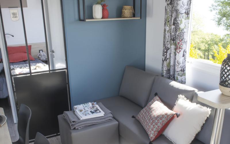 VACANCES TAMARIS - salon mobil-home en Normandie